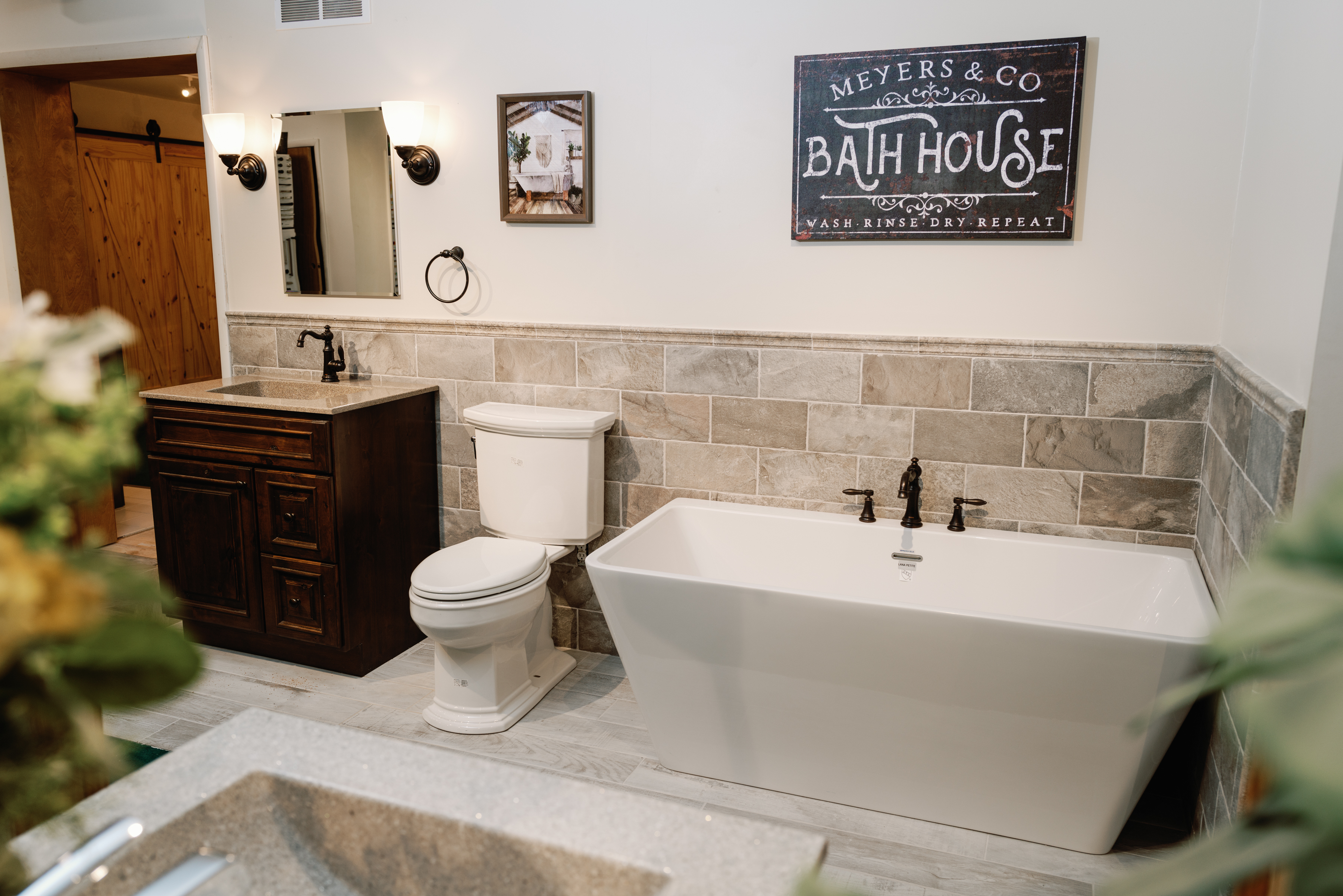 Kitchen and bathroom display 17 inside the Jim Meyers Plumbing Showroom